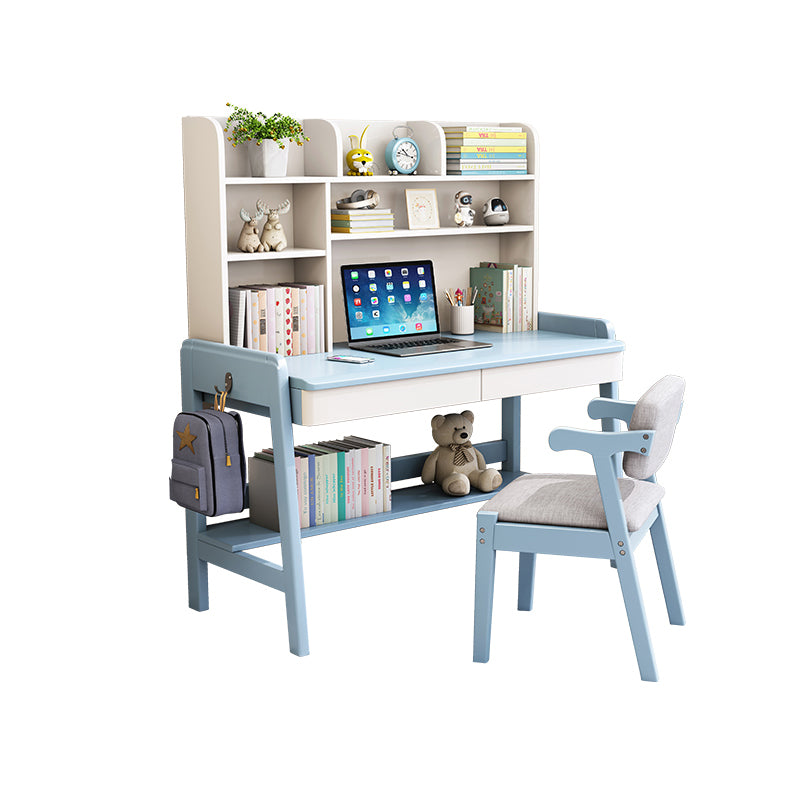 Solid Wood Study Desk Multifunctional Lifting Home Desk with Drawer Student Table