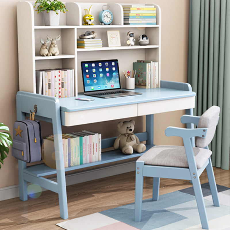 Solid Wood Study Desk Multifunctional Lifting Home Desk with Drawer Student Table