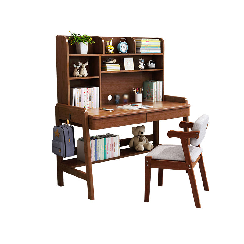 Solid Wood Study Desk Multifunctional Lifting Home Desk with Drawer Student Table