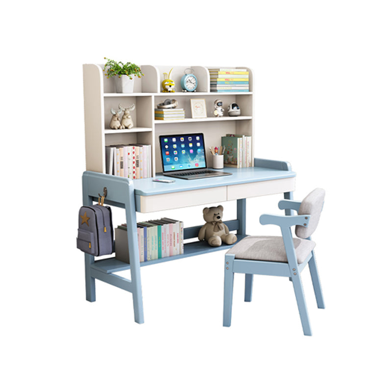 Solid Wood Study Desk Multifunctional Lifting Home Desk with Drawer Student Table