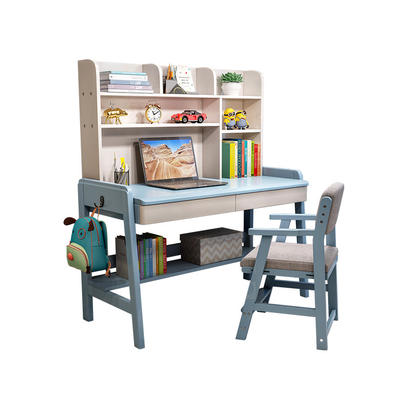 Solid Wood Study Desk Multifunctional Lifting Home Desk with Drawer Student Table