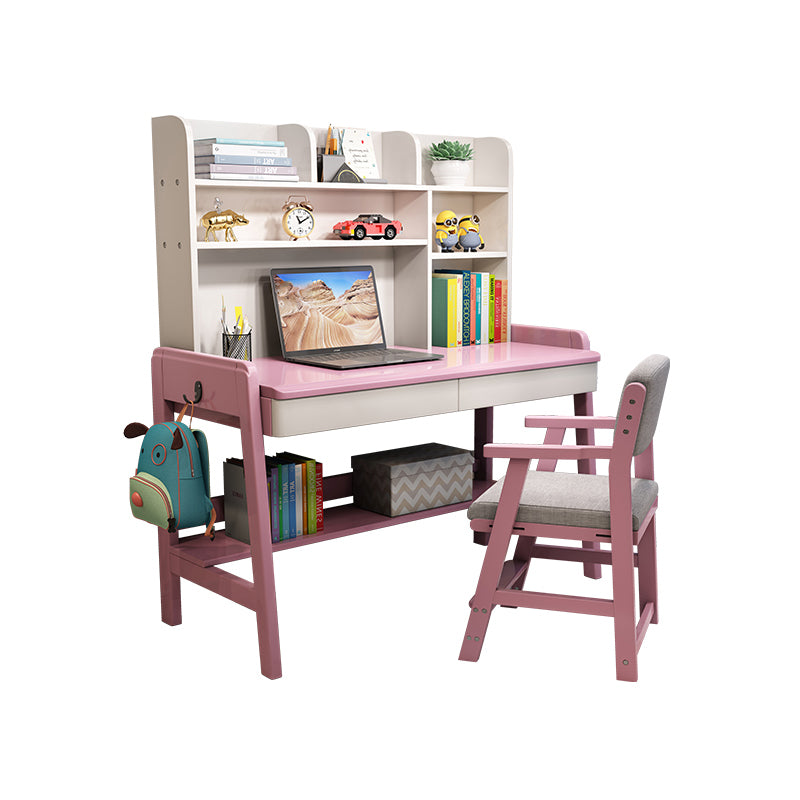 Solid Wood Study Desk Multifunctional Lifting Home Desk with Drawer Student Table