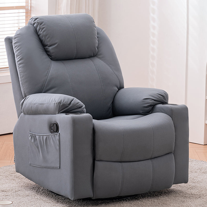 Metal Frame Home Theater Recliner Swivel Rocker Chair with Storage