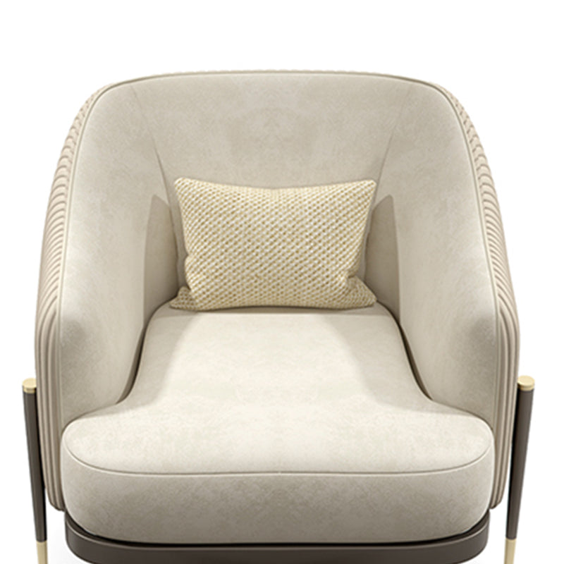 Glam Pillow Back Accent Armchair Sloped Arms Accent Armchair
