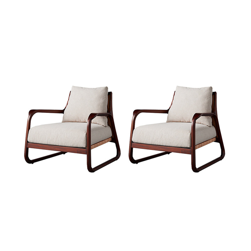 Mid-Century Modern Accent Armchair Square Arms Arm Chair for Living Room