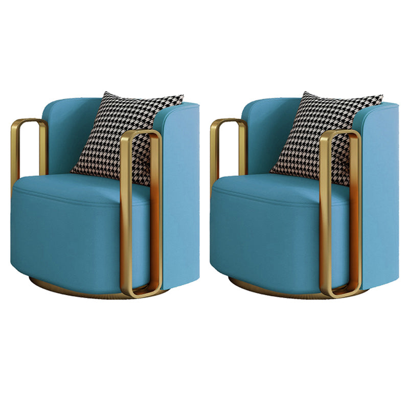 Glam Square Arms Armchair Solid Color Arms Included Armchair for Living Room