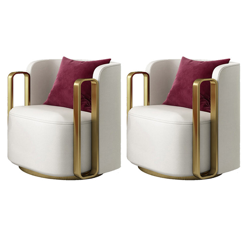 Glam Square Arms Armchair Solid Color Arms Included Armchair for Living Room