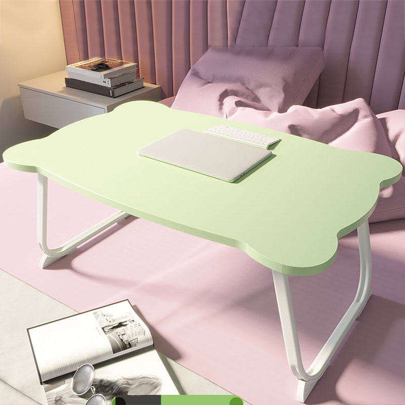 Folding Writing Desk Irregular Shape Task Desks with 2-Legs for Home