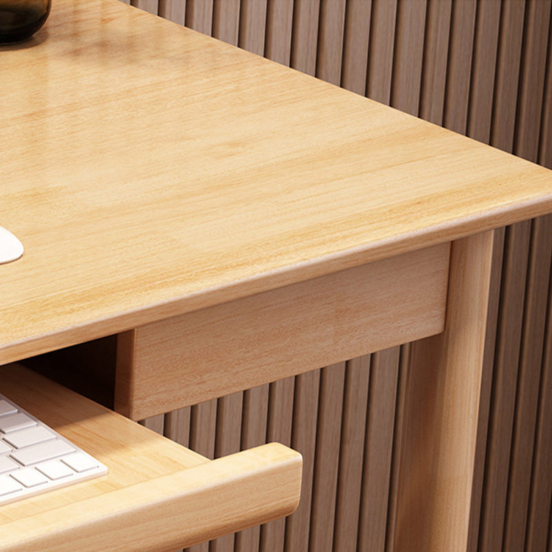 Wooden Task Desk Rectangular Shaped Office Desk in Natural/White/Brown