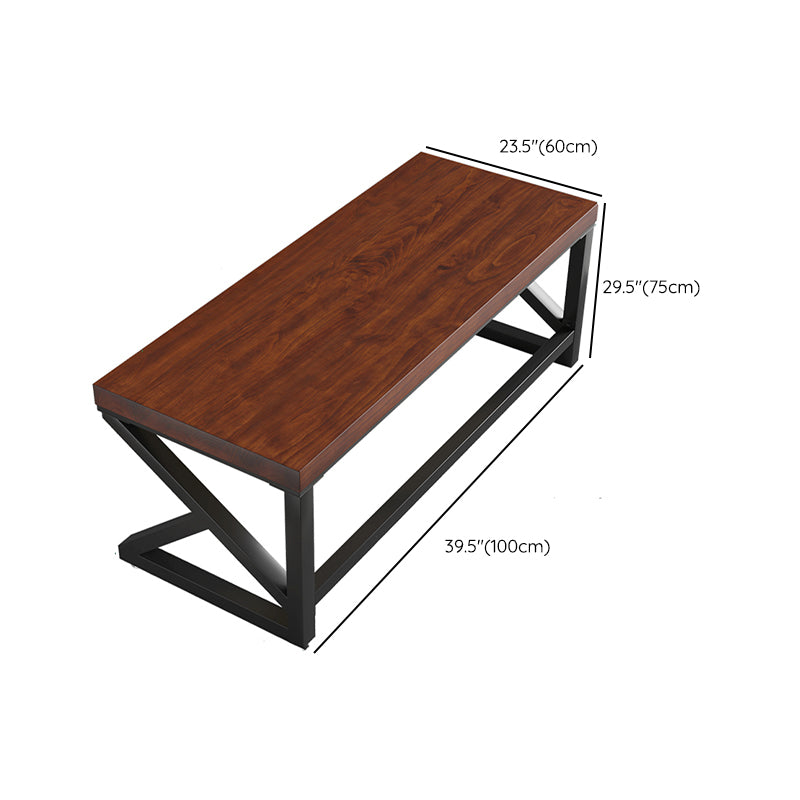 Contemporary Solid Wood Gaming Desk 29.53" Tall Rectangular Computer Desk