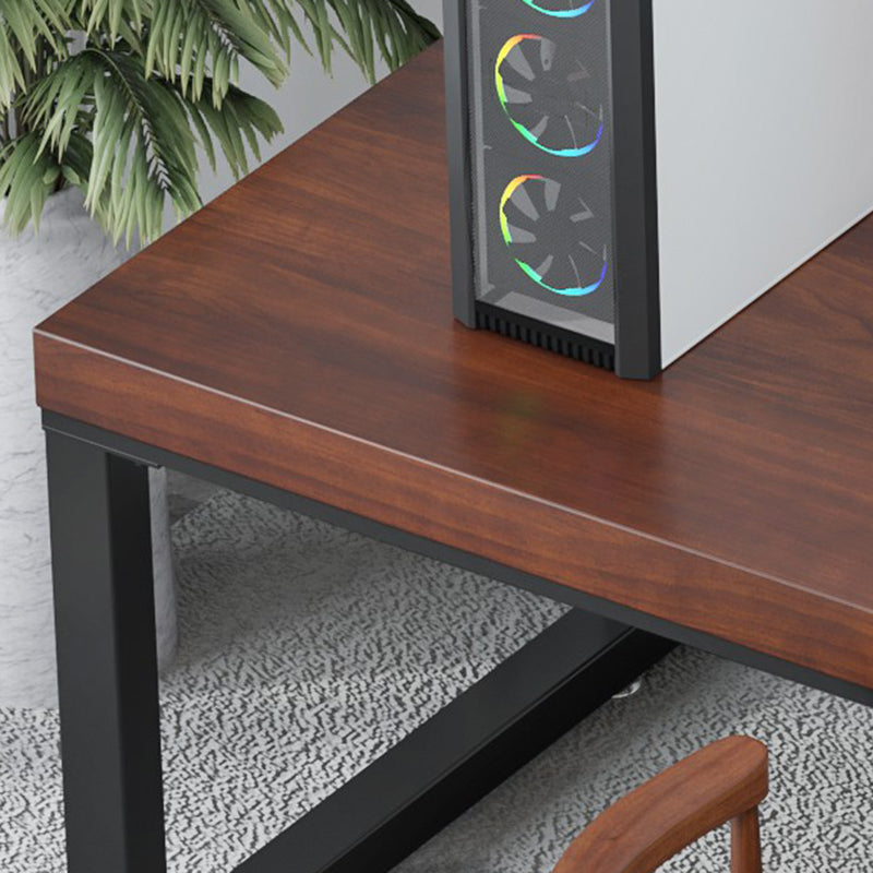 Contemporary Solid Wood Gaming Desk 29.53-inch Tall Rectangular Computer Desk