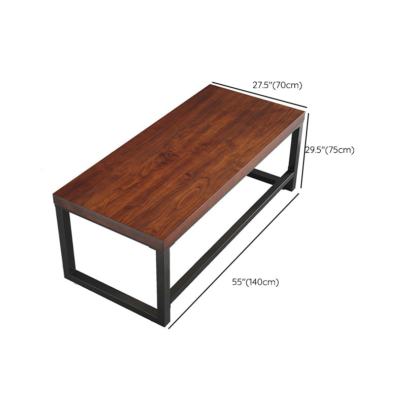 Contemporary Solid Wood Gaming Desk 29.53-inch Tall Rectangular Computer Desk