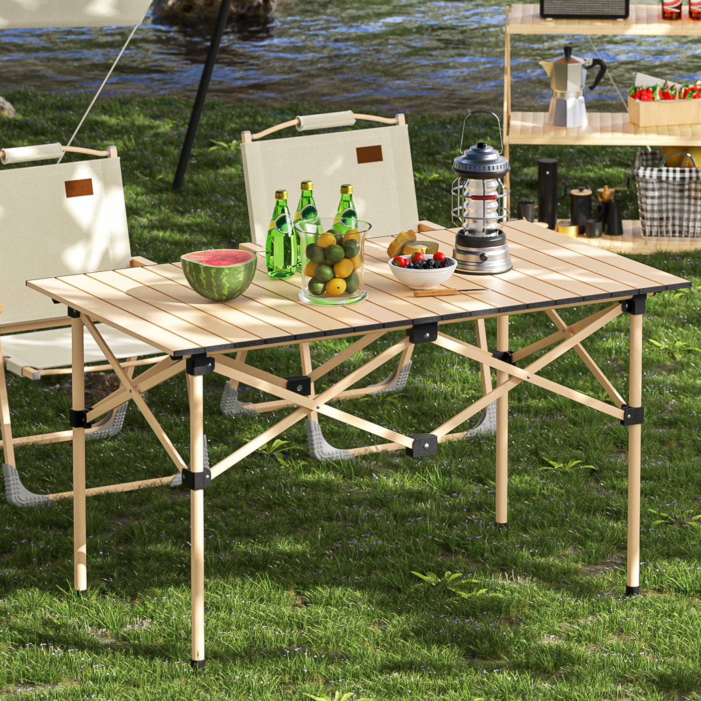 Contemporary Aluminum Camping Table Removable Folding Camping Table