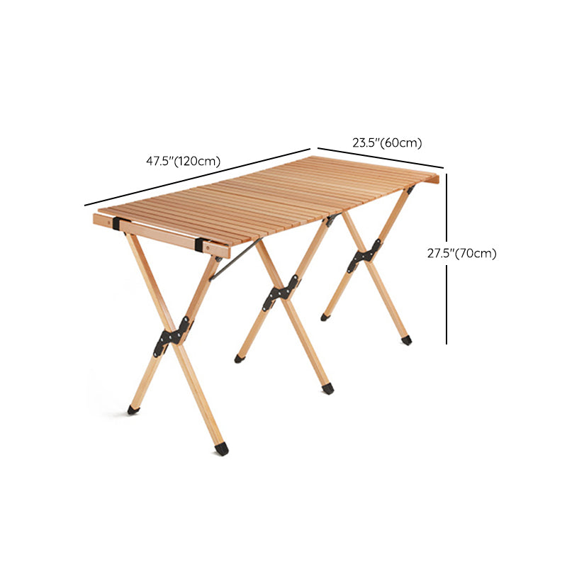 Solid Wood Removable Camping Table Modern Rectangle Camping Table