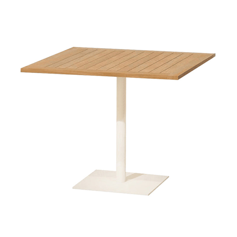 Solid Wood Patio Table Contemporary Patio Table with Metal Base