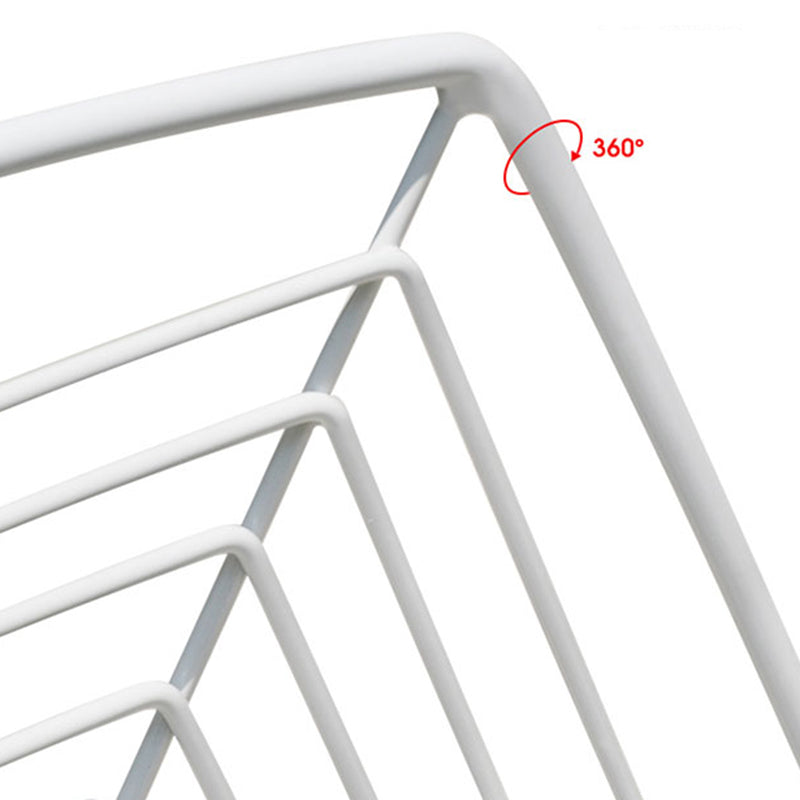 Modern Armless Stacking Side Chair White Iron Dining Side Chair