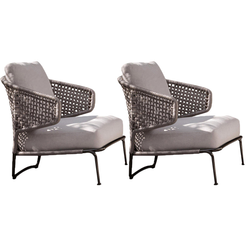 Tropical Outdoor Chair with Removable Water Repellent Finish Cushion