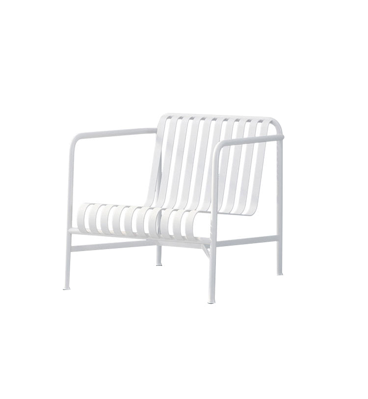 Contemporary Metal Dining Chair with High Back Dining Chair in White