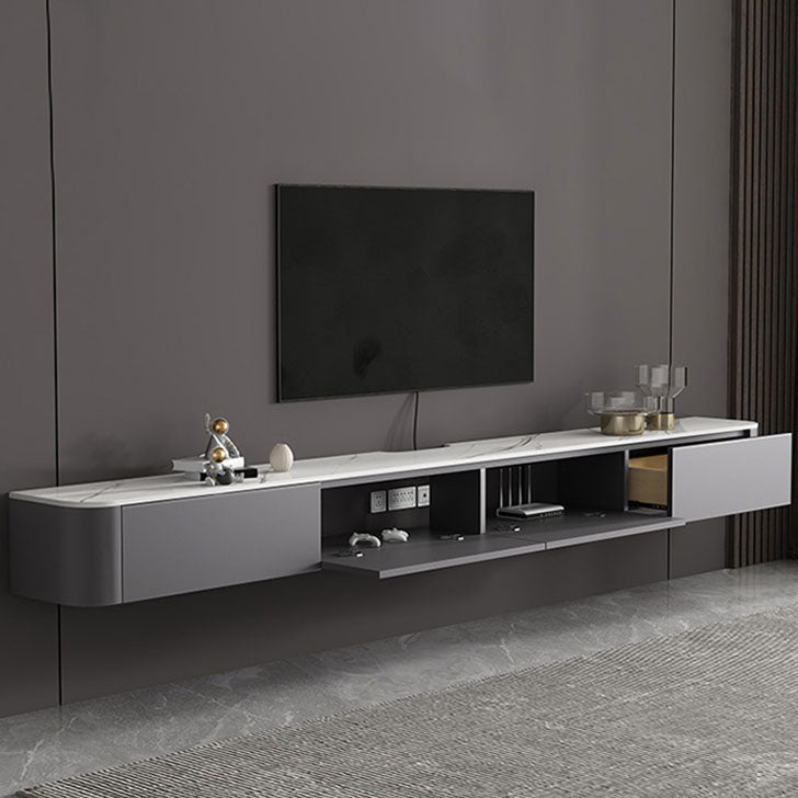 Stone TV Media Console Contemporary Media Console with Drawers