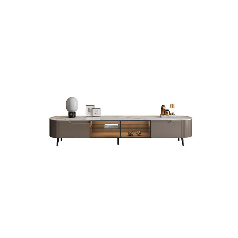 Stone TV Media Console Contemporary Media Console with 2 Drawers