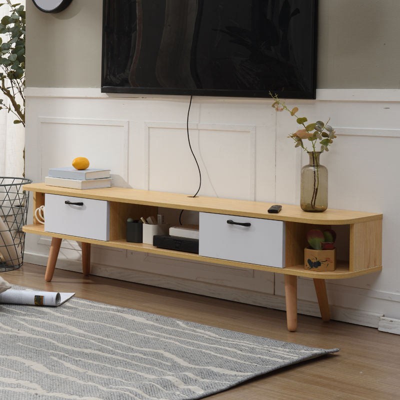 Wooden TV Stand Console Scandinavian Media Console TV Stand for Living Room