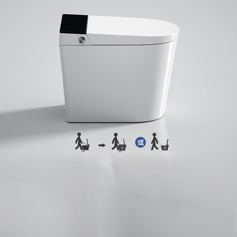 Contemporary Ceramic Elongated Heated Seat Floor Standing Bidet