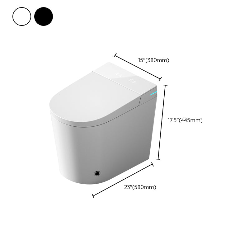 Contemporary Ceramic Elongated Heated Seat Floor Standing Bidet