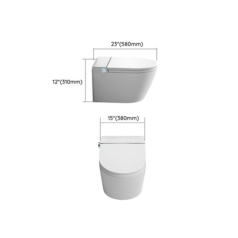 Wall Mounted Bidet in White with Unlimited Warm Water and Heated Seat