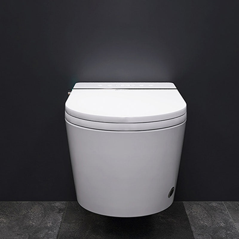 White Wall Mounted Bidet with Unlimited Warm Water and Heated Seat