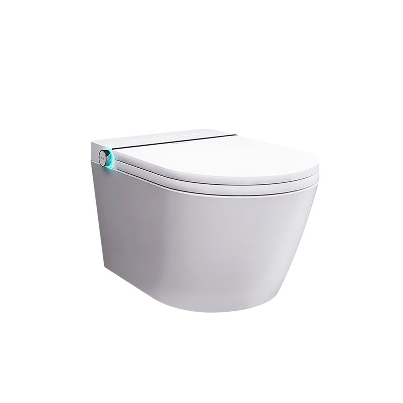 White Wall Mounted Bidet with Unlimited Warm Water and Heated Seat