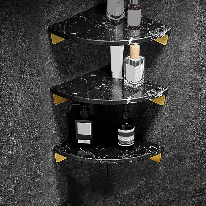 Aluminum Bathroom Accessory Set 1.57 Inches Tall Marble Bath Shelf