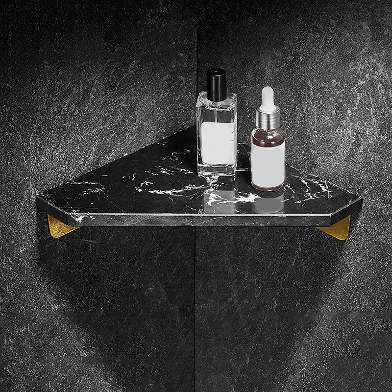 Aluminum Bathroom Accessory Set 1.57 Inches Tall Marble Bath Shelf