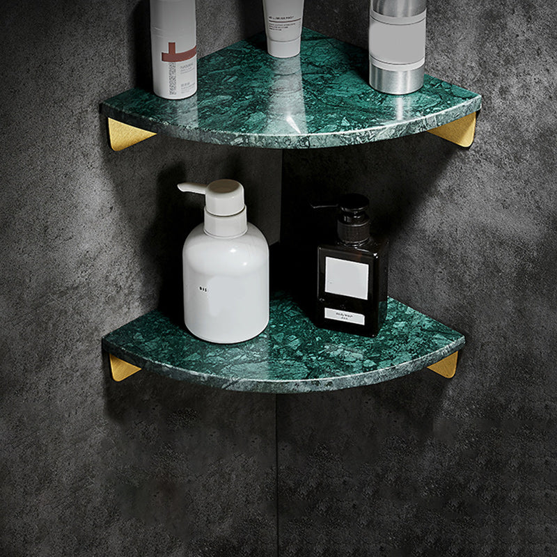 Aluminum Bathroom Accessory Set 1.57 Inches Tall Marble Bath Shelf