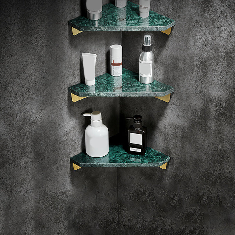 Aluminum Bathroom Accessory Set 1.57 Inches Tall Marble Bath Shelf