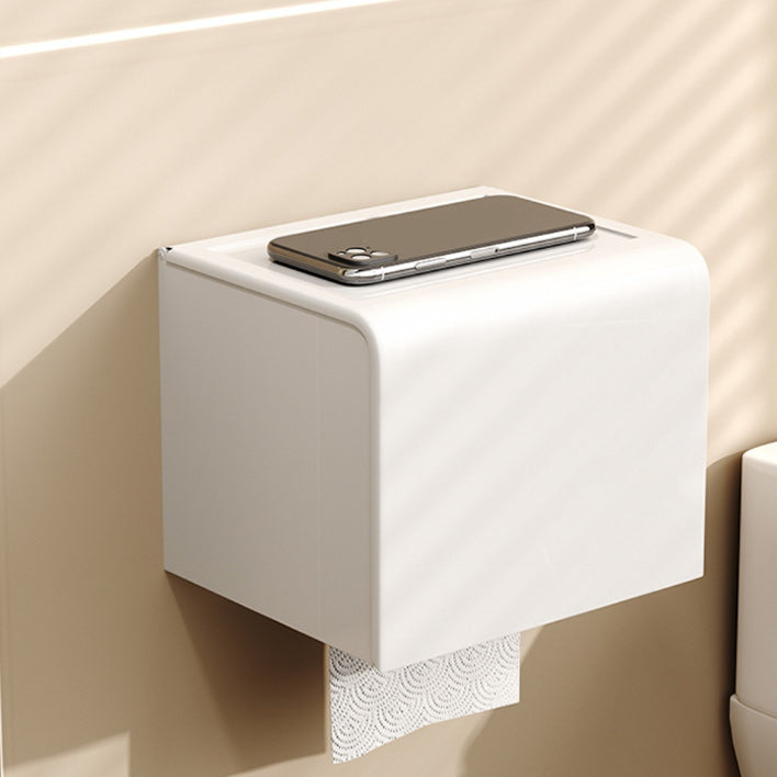 Modern Style Bathroom Accessory Set with Bath Shelf/Towel Bar/Toilet Brush in White