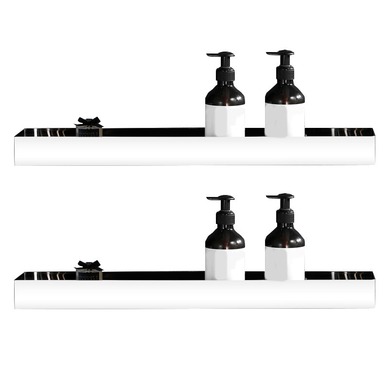 Contemporary Stainless Steel Bath Shelf 2-Piece Bathroom Accessory Set