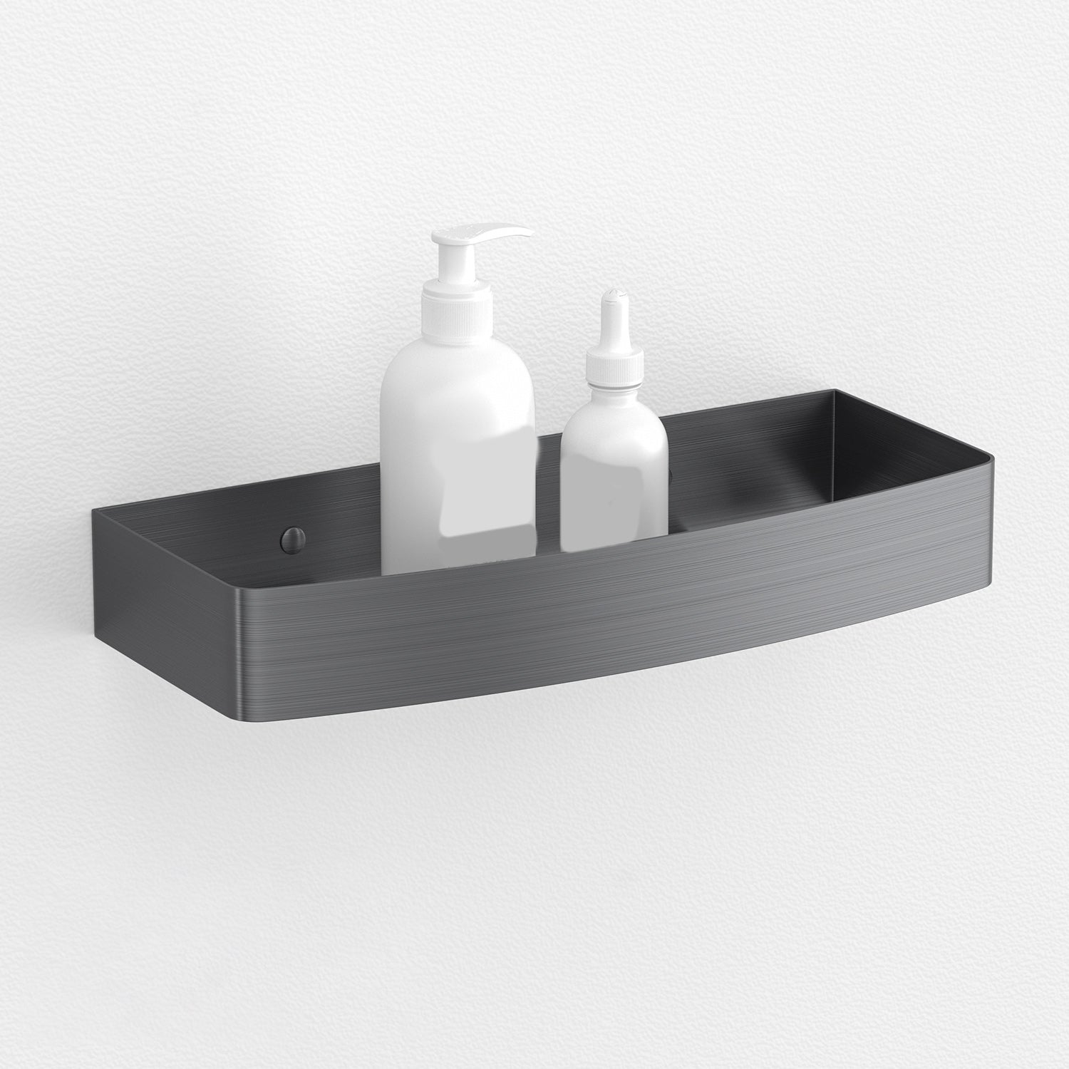 Gray Contemporary Bathroom Hardware Set Brushed Gray Bath Shelf/Paper Holder/Towel Bar