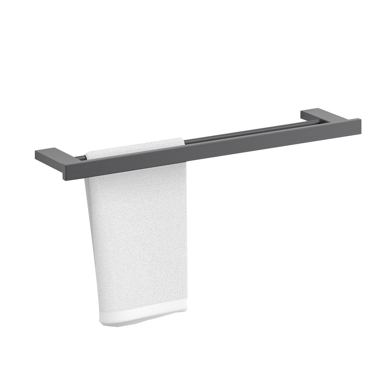 Gray Contemporary Bathroom Hardware Set Brushed Gray Bath Shelf/Paper Holder/Towel Bar