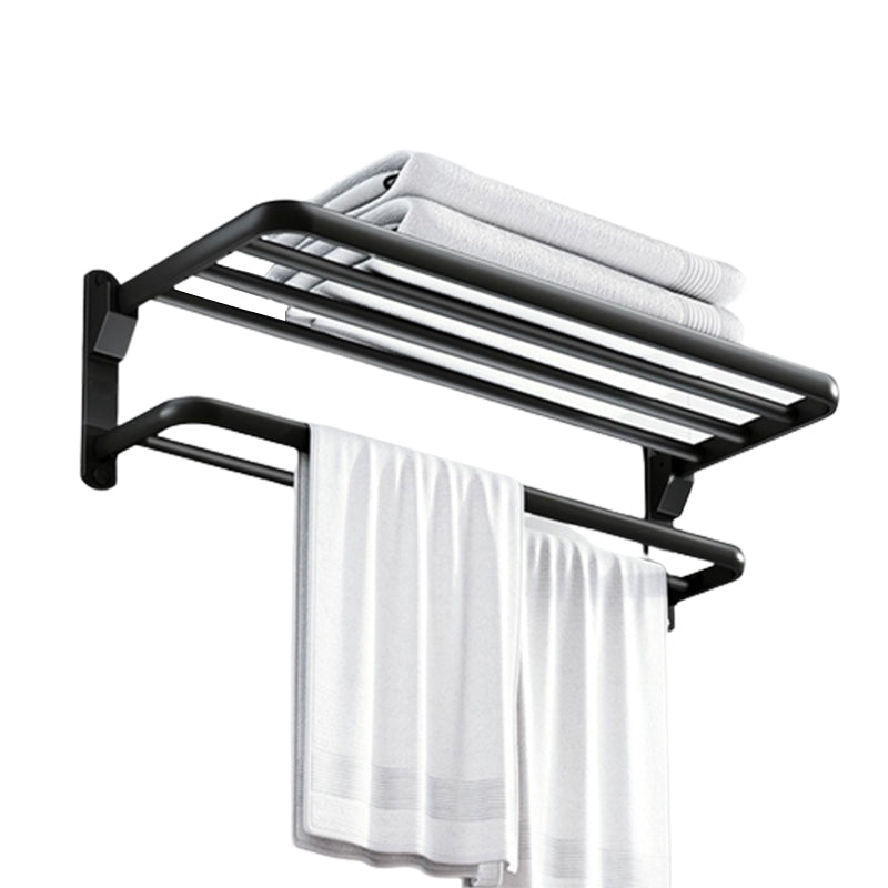 Aluminum Modern 7-Piece Bathroom Accessory Set Black Bathroom Hardware