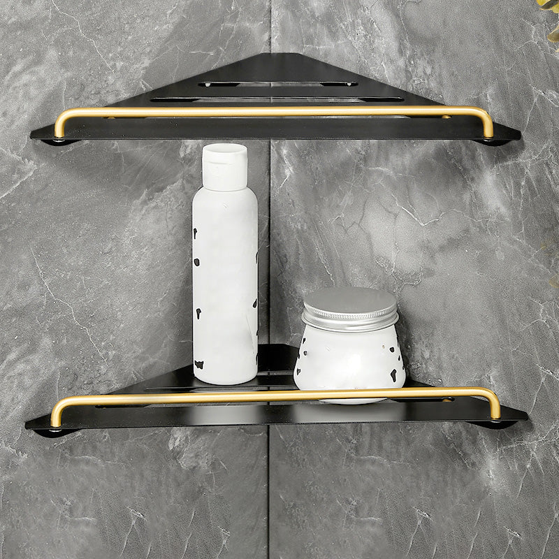 5-Piece Modern Bathroom Accessory Black Brass Bath Hardware Set