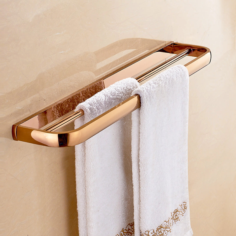 5-Piece Vintage Bathroom Accessory Set Brass Bath Hardware Set