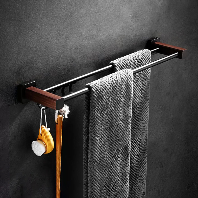 7 Piece Bathroom Accessory Set Wood and Metal Bathroom Accessories Hardware Set