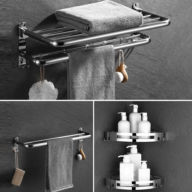 Modern Bathroom Accessory Set Silver Bathroom Accessories Hardware Set