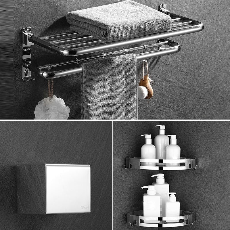 Modern Bathroom Accessory Set Silver Bathroom Accessories Hardware Set