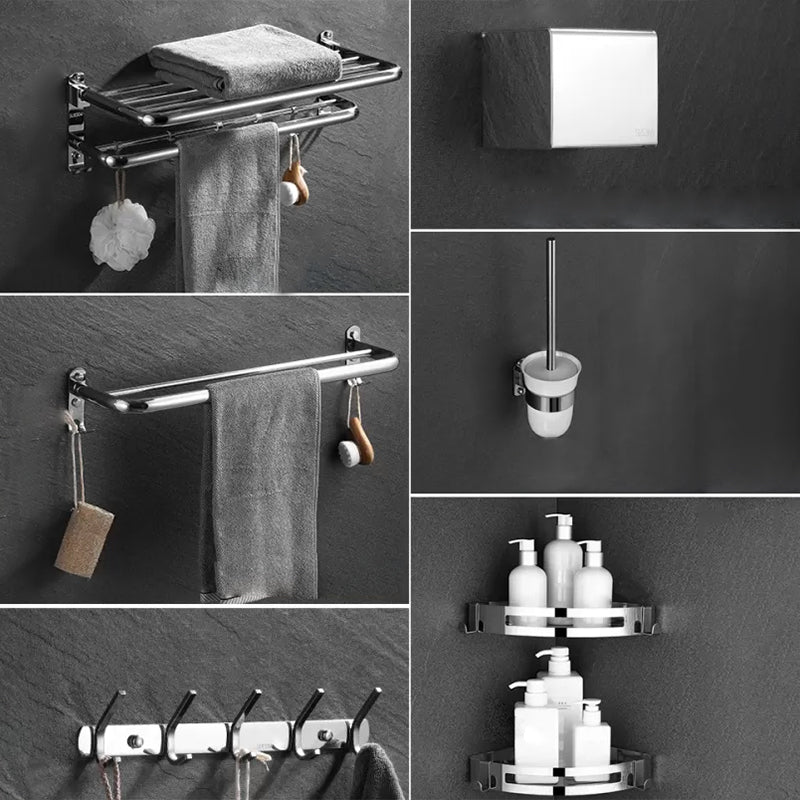 Modern Bathroom Accessory Set Silver Bathroom Accessories Hardware Set