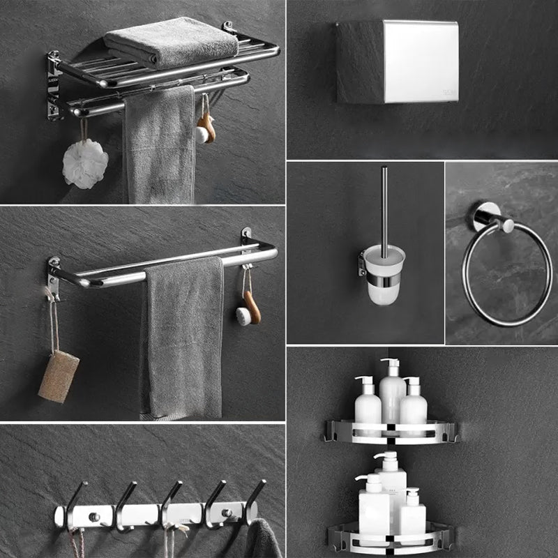 Modern Bathroom Accessory Set Silver Bathroom Accessories Hardware Set