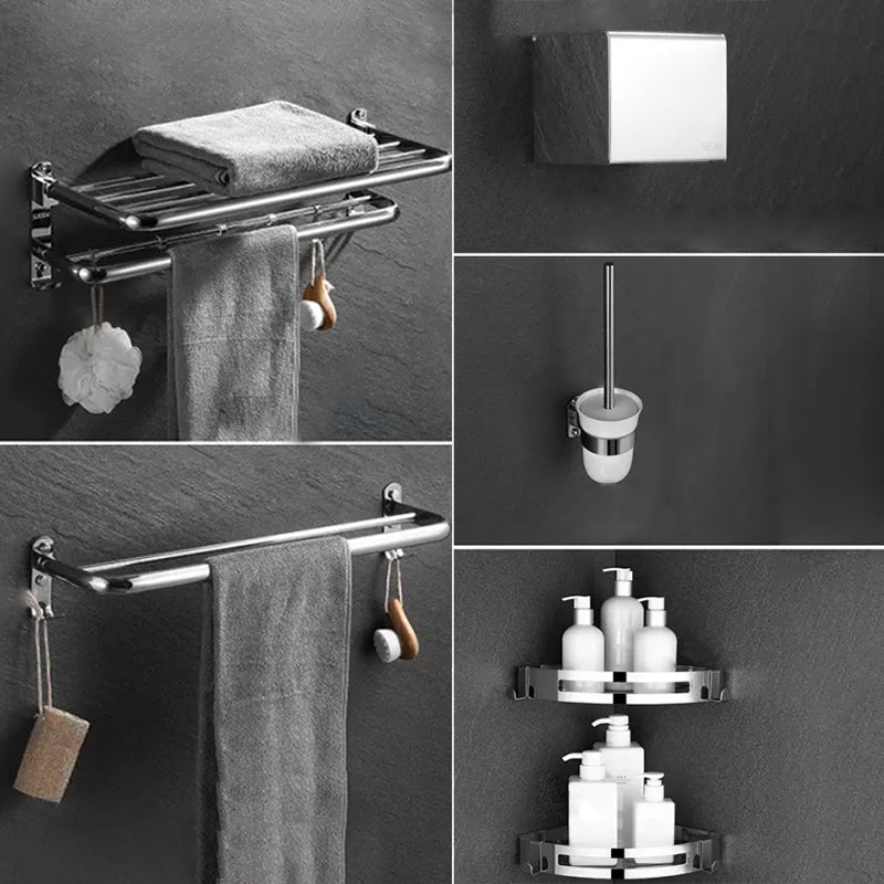 Modern Bathroom Accessory Set Silver Bathroom Accessories Hardware Set