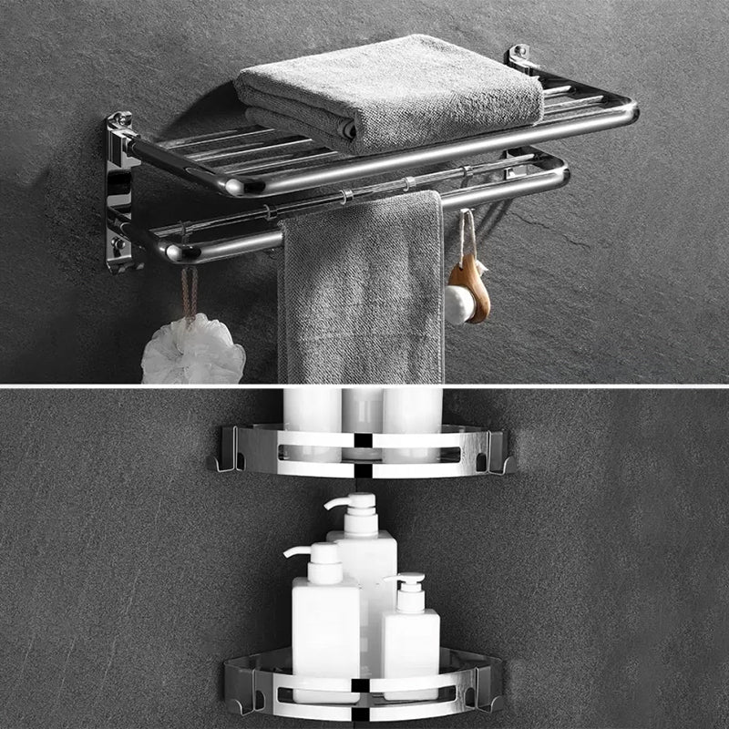 Modern Bathroom Accessory Set Silver Bathroom Accessories Hardware Set