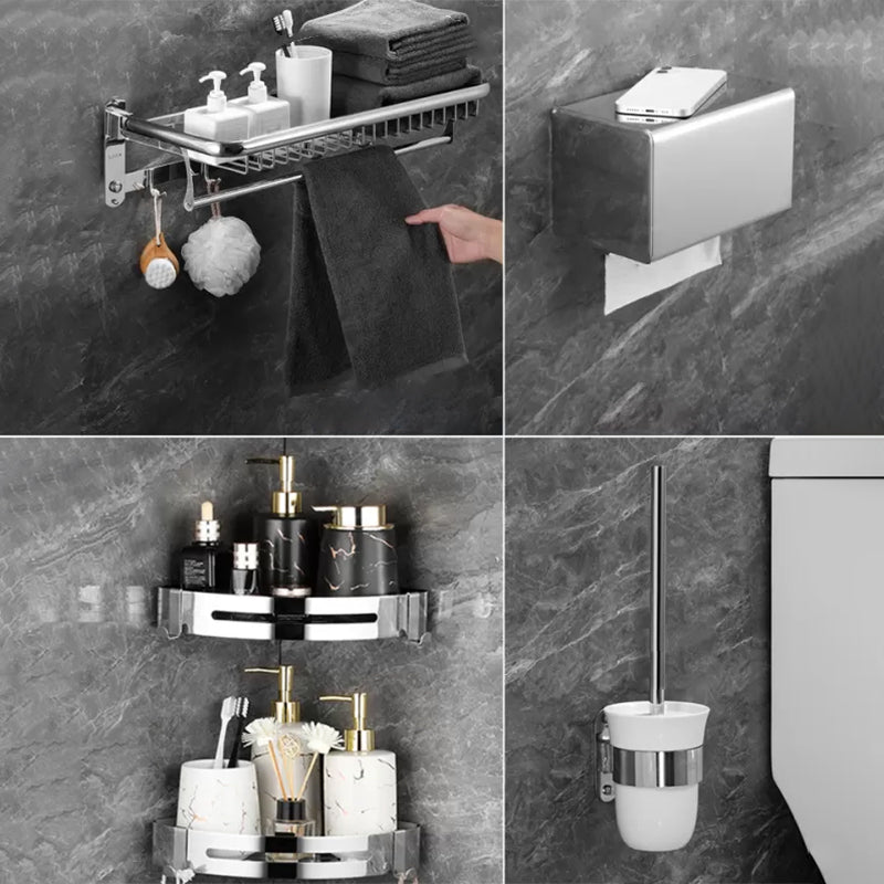 Modern Bathroom Accessory Set Silver Bathroom Accessories Hardware Set