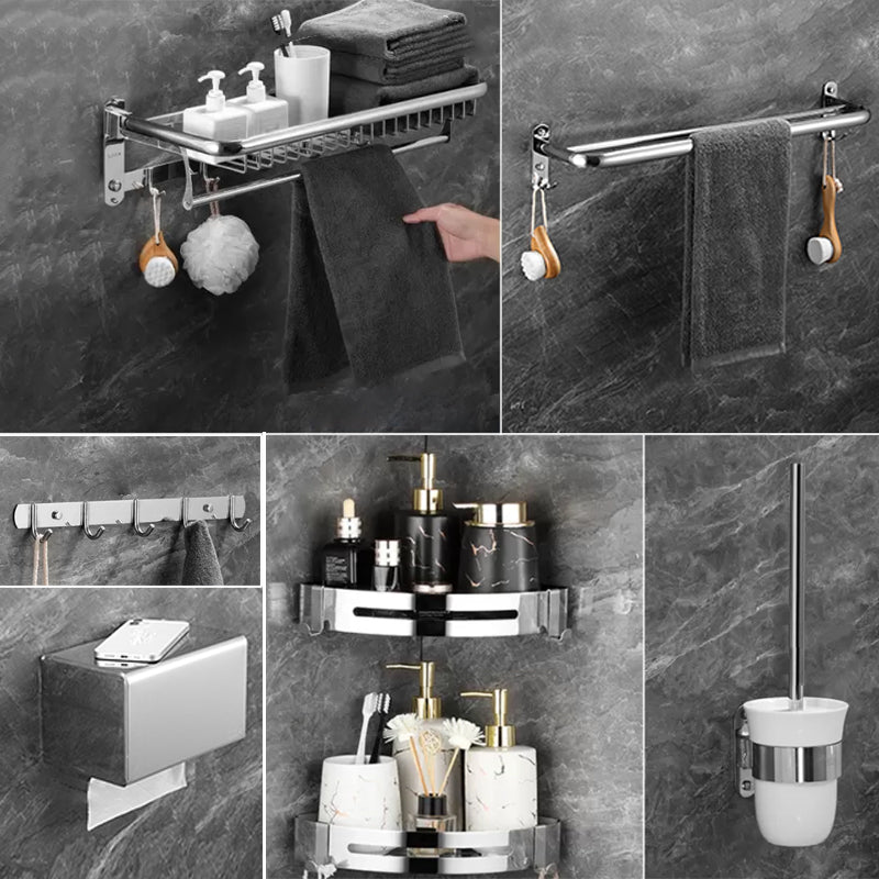 Modern Bathroom Accessory Set Silver Bathroom Accessories Hardware Set